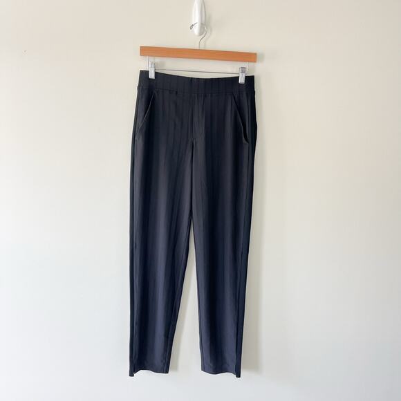 Athleta Brooklyn Ankle Activewear Pant in Black Gloss Stripe, Size 0 Tall - Picture 4 of 13